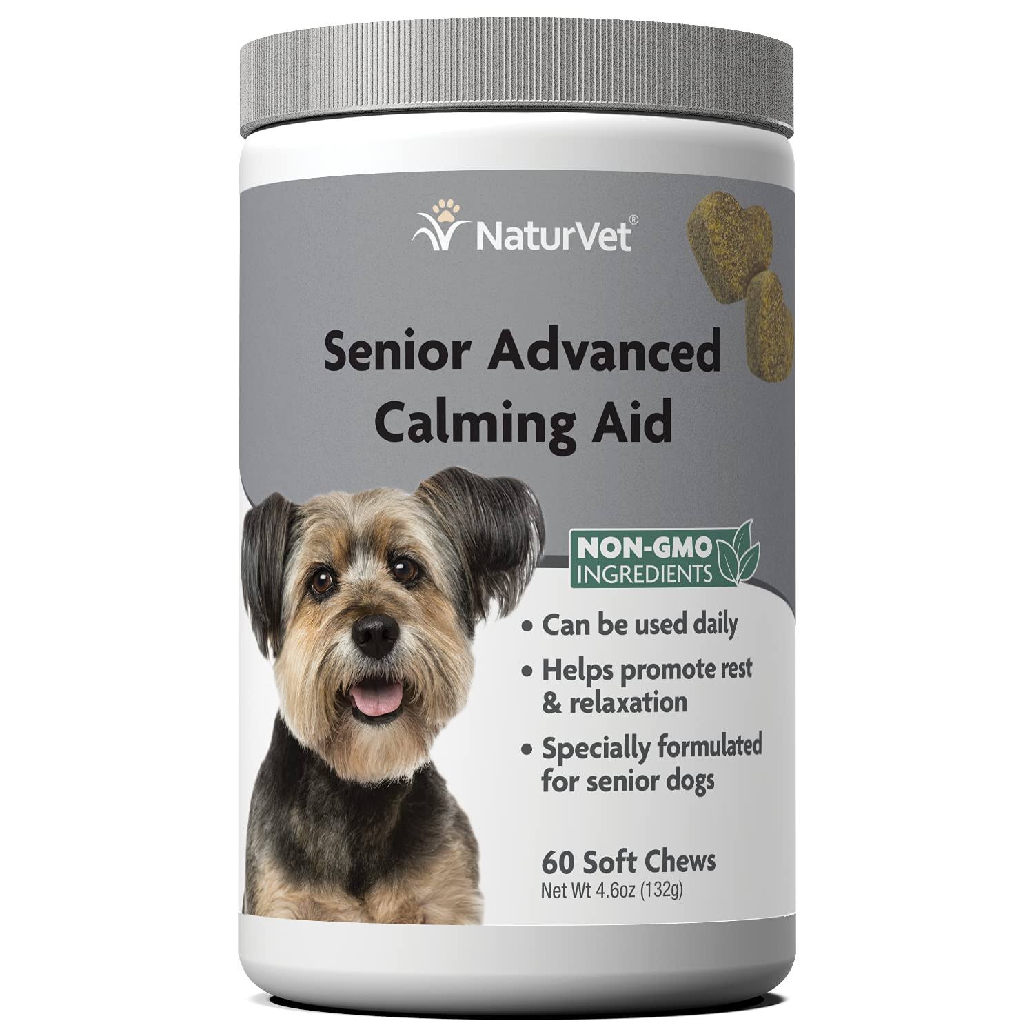 NaturVet Senior Advanced Calming Aid Soft Chew Dog Supplement - 60 Count