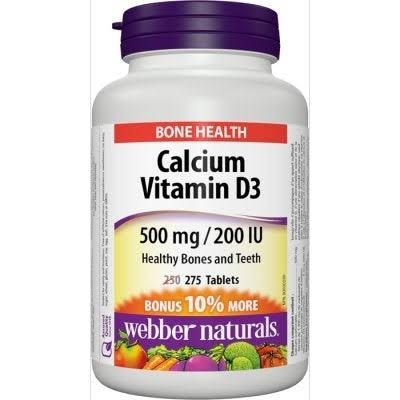 Webber Naturals Calcium Vitamin D3 Supplement - 275ct