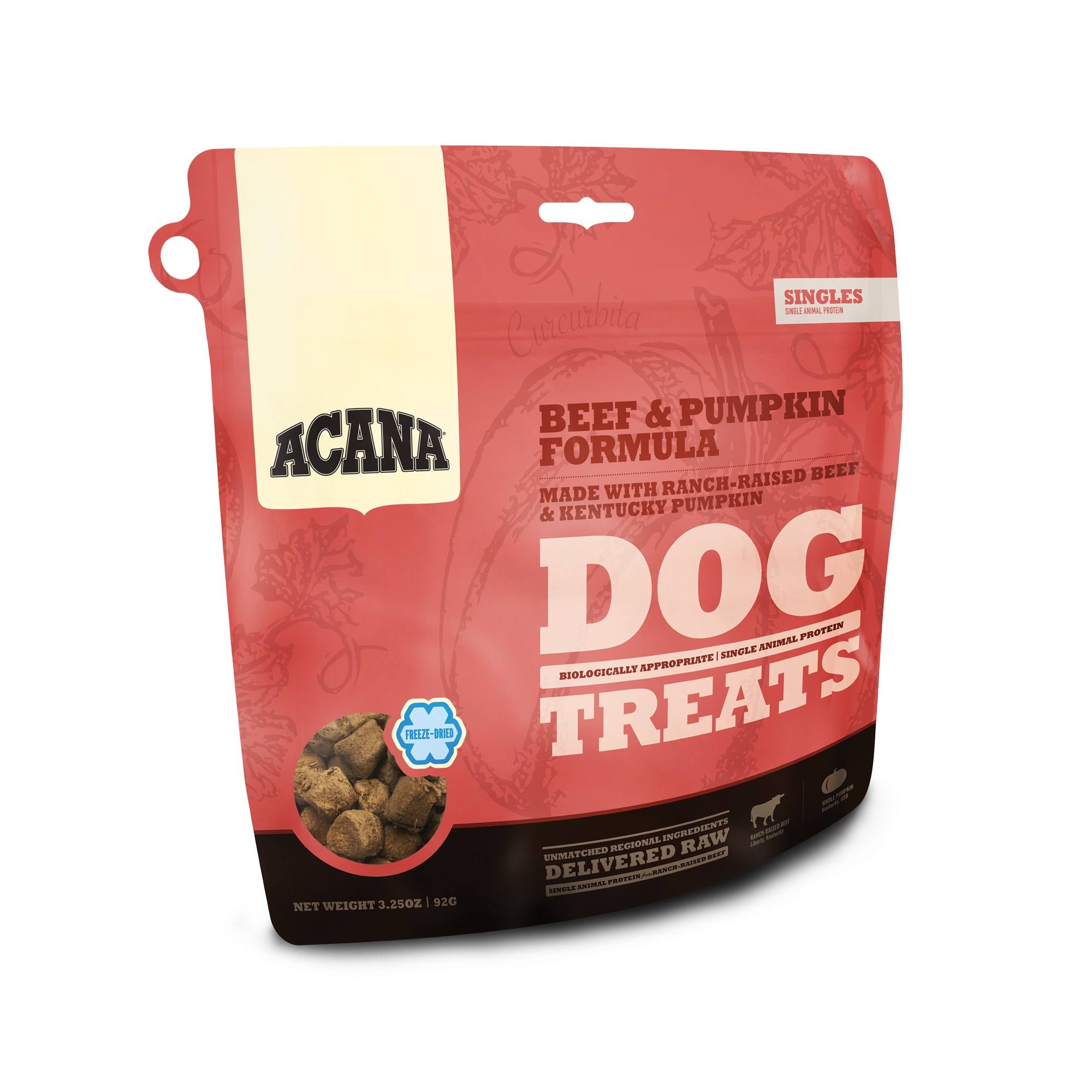ACANA 3 Pack of Beef and Pumpkin Dog Treats, 3.25 Ounces Each, Freeze-Dried Raw Single-Source Protein