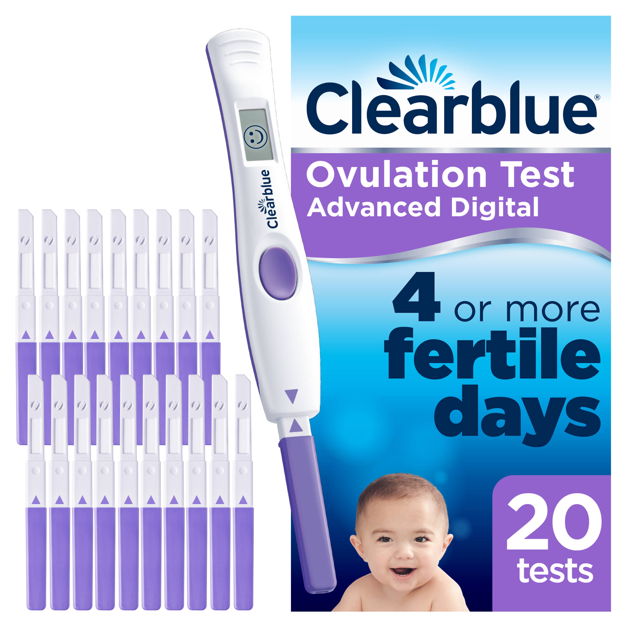 Clearblue Advanced Digital Ovulation Test Kit - 20 Tests