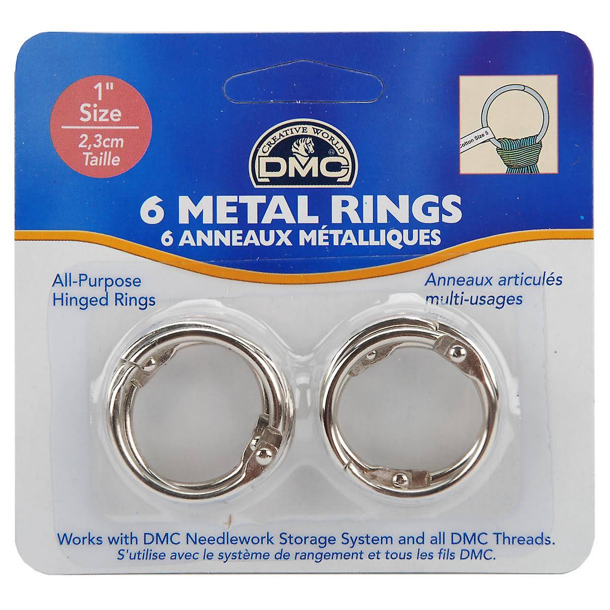 DMC U1548 Metal Craft Ring, 1-Inch, 6-Pack