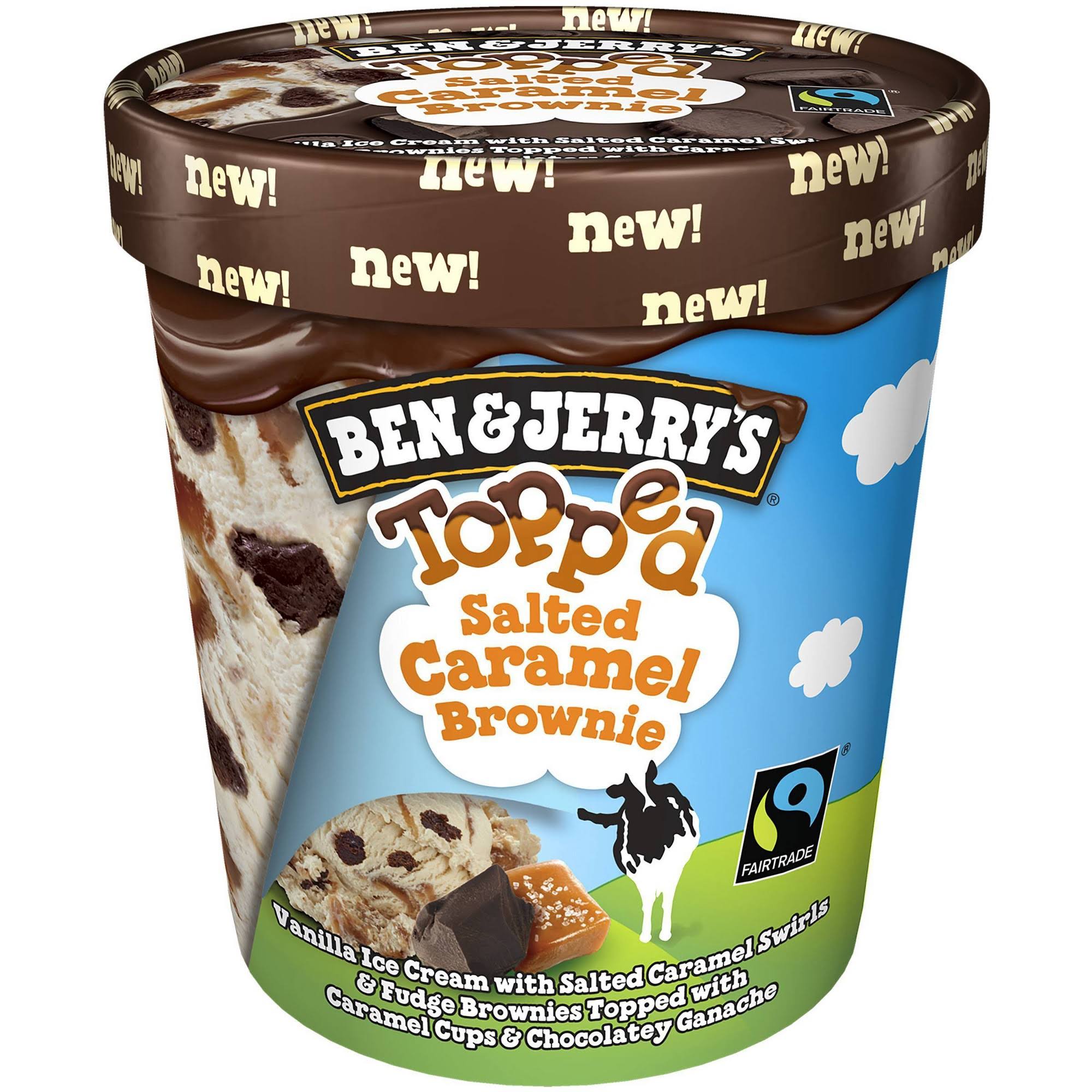 Ben & Jerry's Ice Cream Salted Caramel Brownie Topped
