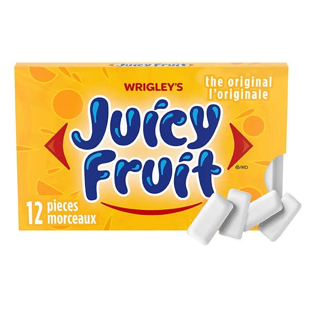 Wrigley's Juicy Fruit Gum - Sugar-free, 12ct