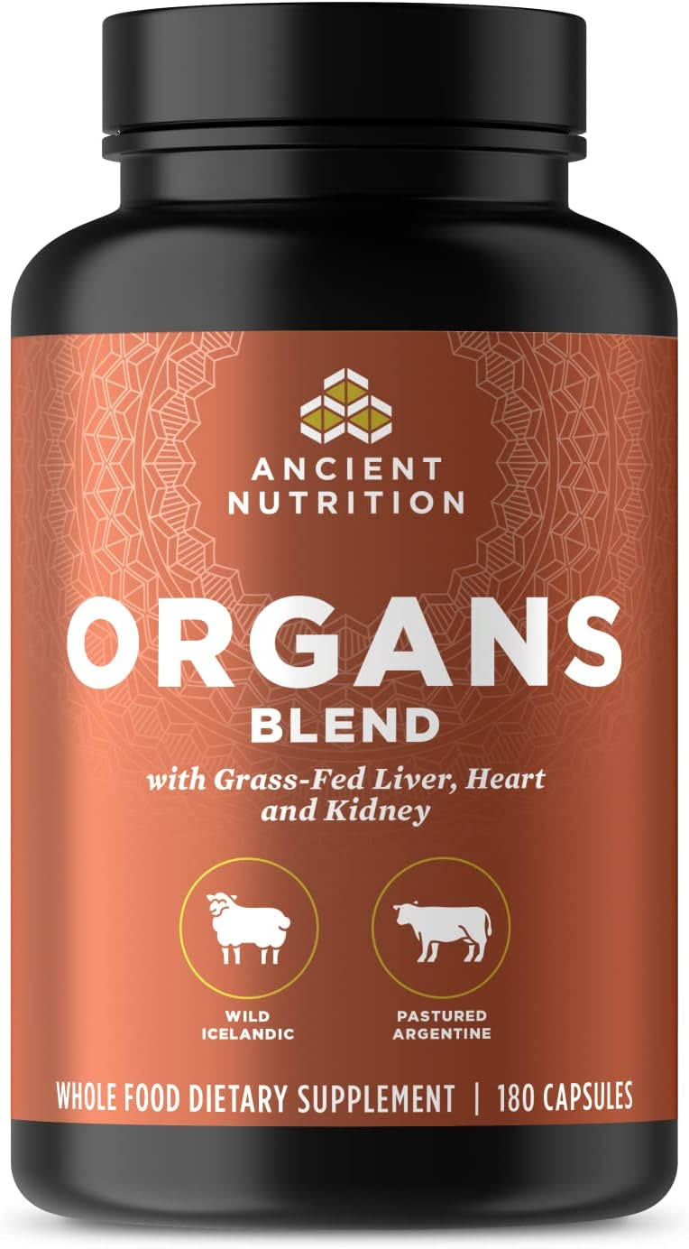 Organs Blend With Grass-Fed Liver, Heart & Kidney - 180 Capsules
