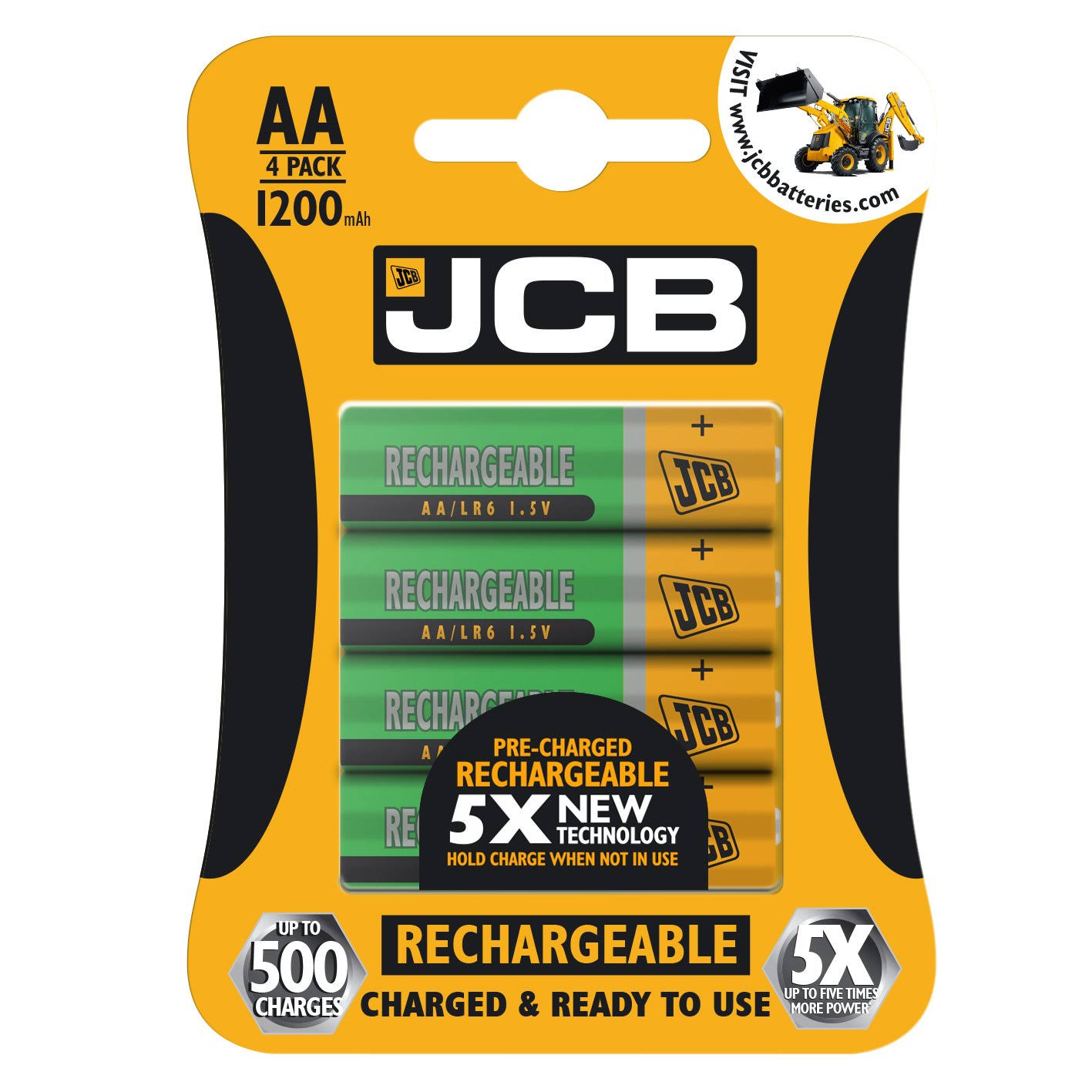 JCB Rechargeable AA Battery - x4