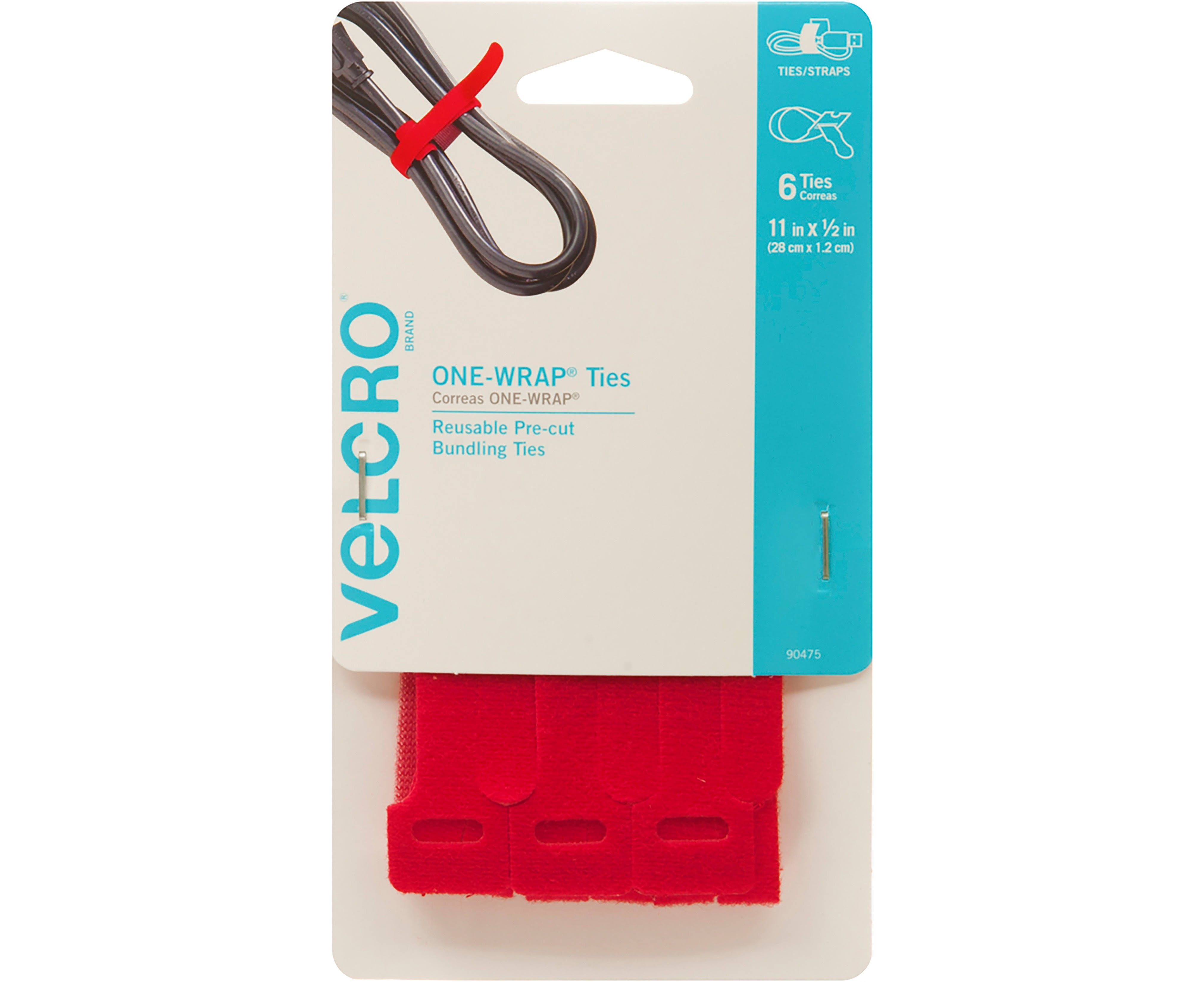 Velcro One Wrap Tie - Red