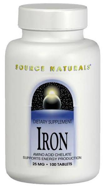 Source Naturals Iron Supplement - 25mg, 100 Tablets