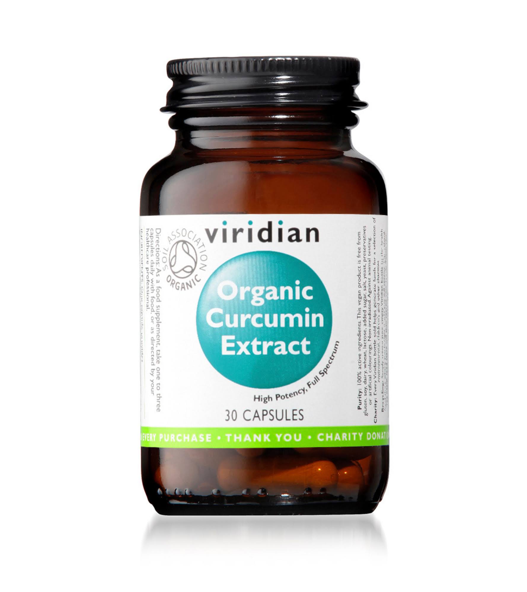 Viridian Organic curcumin Extract 30 Veg Caps
