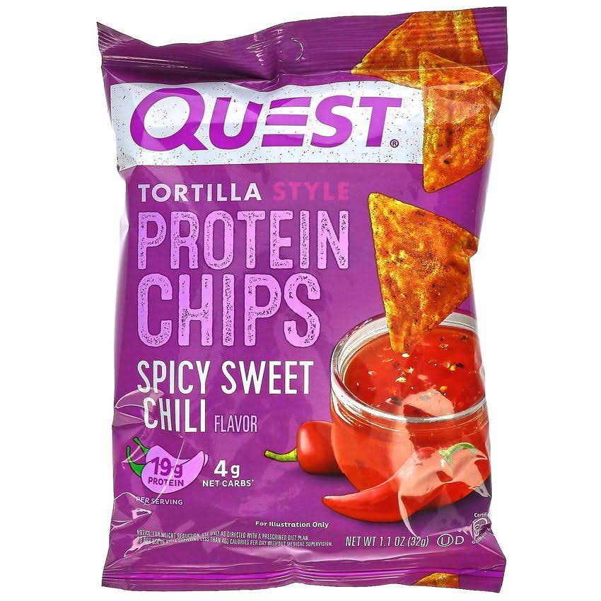 Quest Nutrition Protein Chips Tortilla Style Spicy Sweet Chili 8 Bags