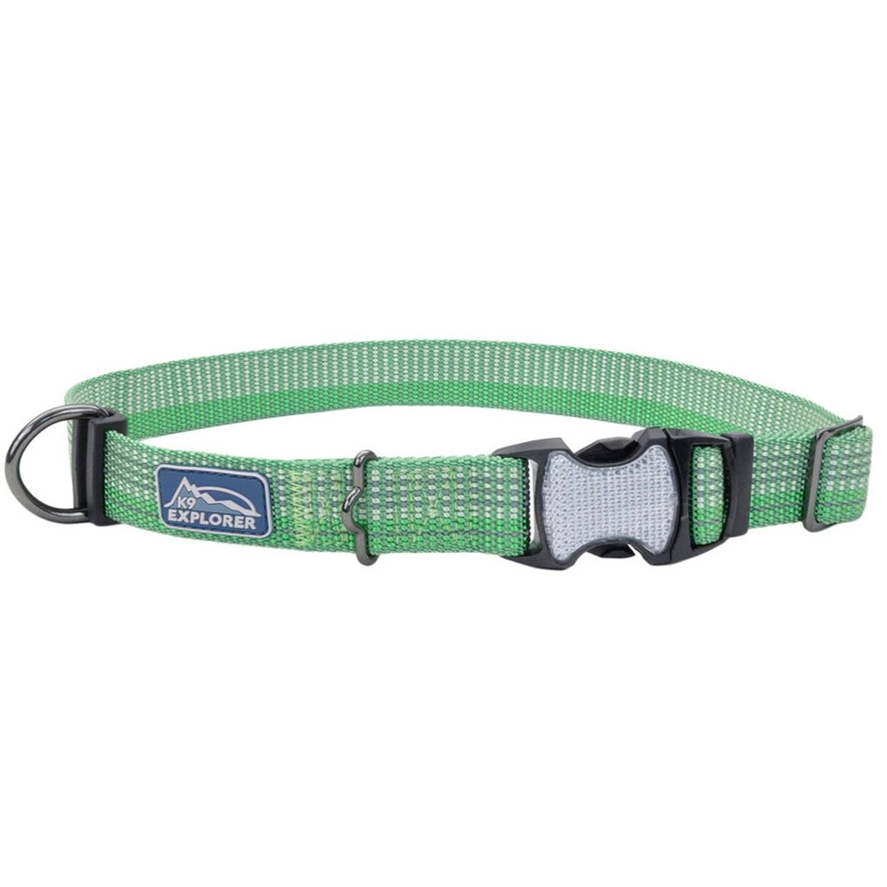Coastal K9 Explorer Brights Reflective Dog Collar Meadow / 1" x 12-18"