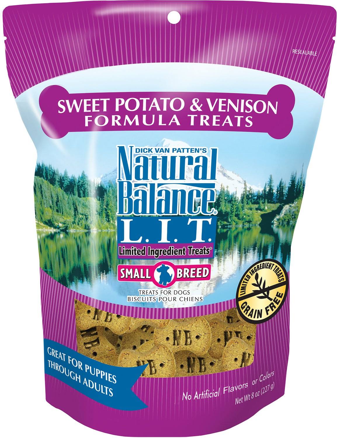 Natural Balance Pet Foods L.I.T. Original Biscuits Small Breed Dog Treats Venison Sweet Potato, 1ea/8 oz