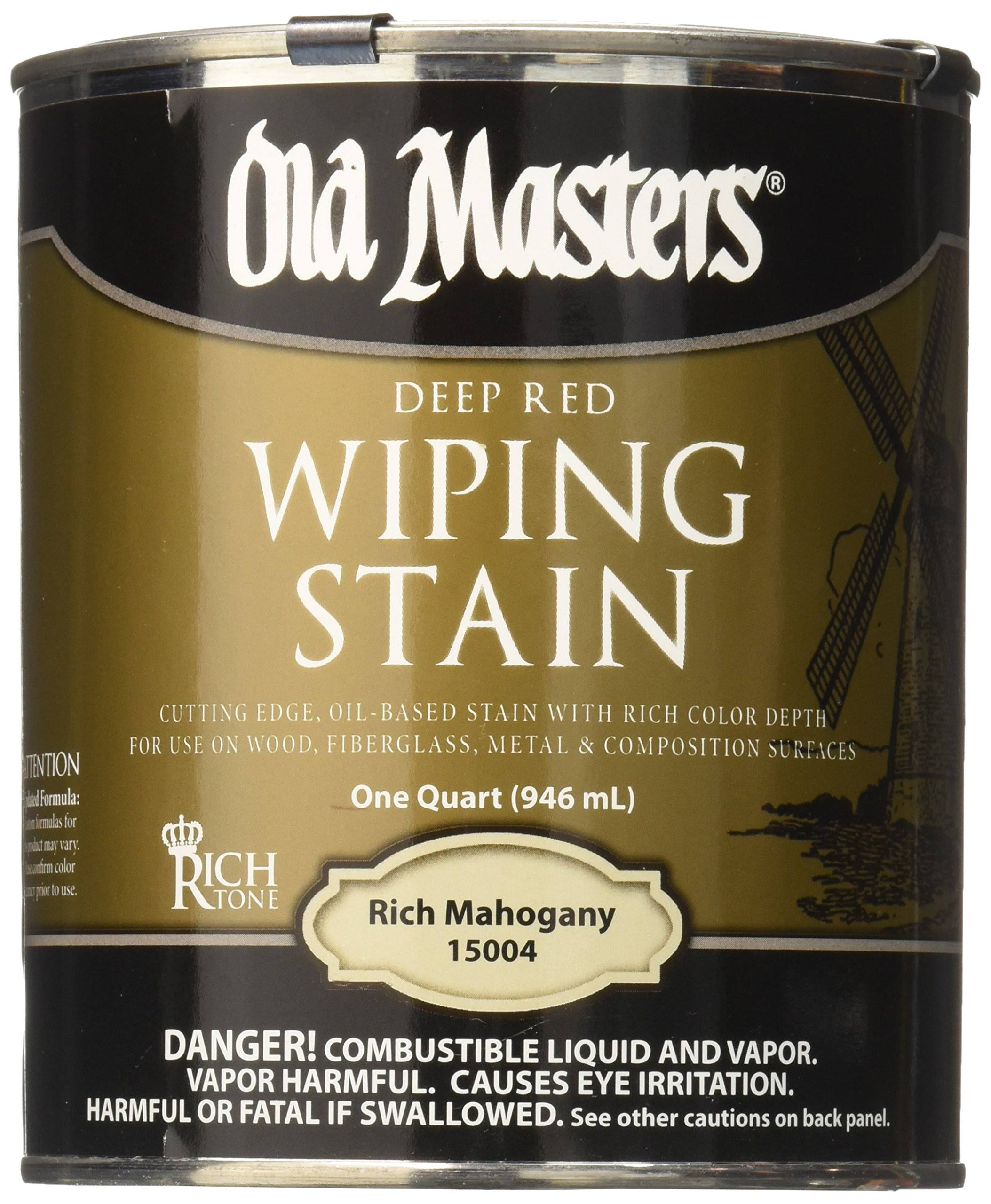 Old Masters Wiping Stain - 1504 Rich Mahogany