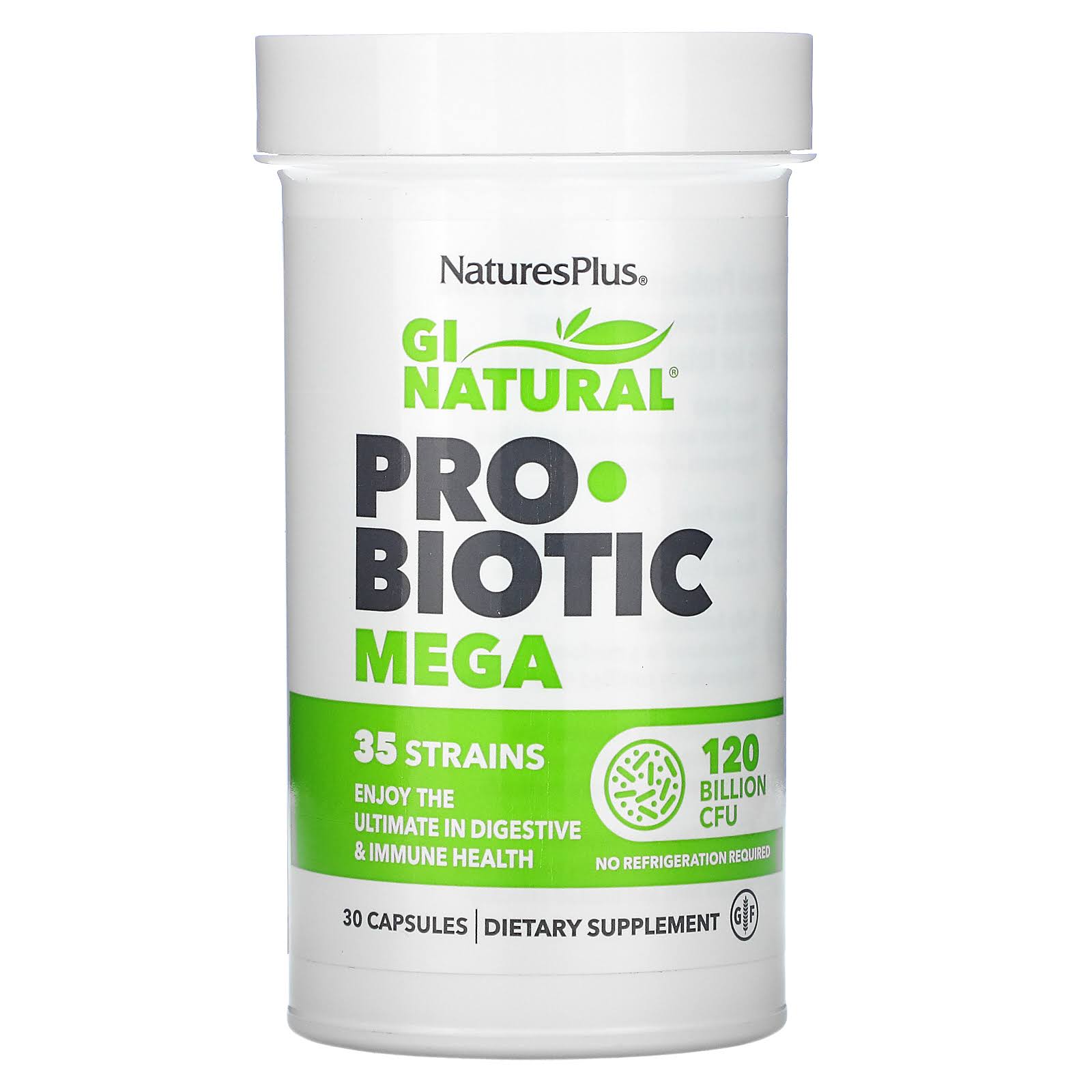 Nature's Plus Gi Natural Probiotic Mega 120 Billion CFU - 30 Capsules