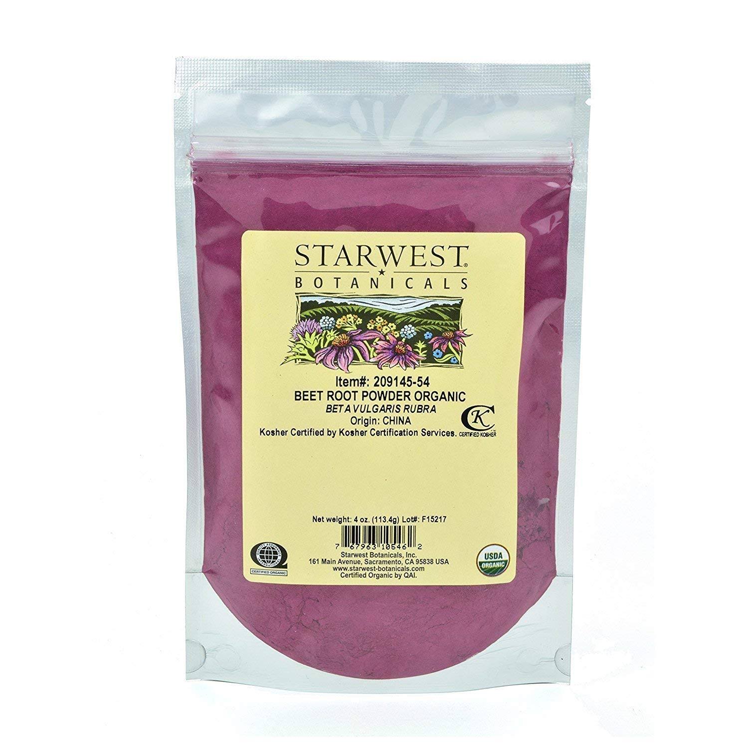 Starwest Botanicals Organic Beet Root Powder - 4oz