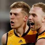 Hawthorn clinch thrilling upset victory over Brisbane Lions in Launceston
