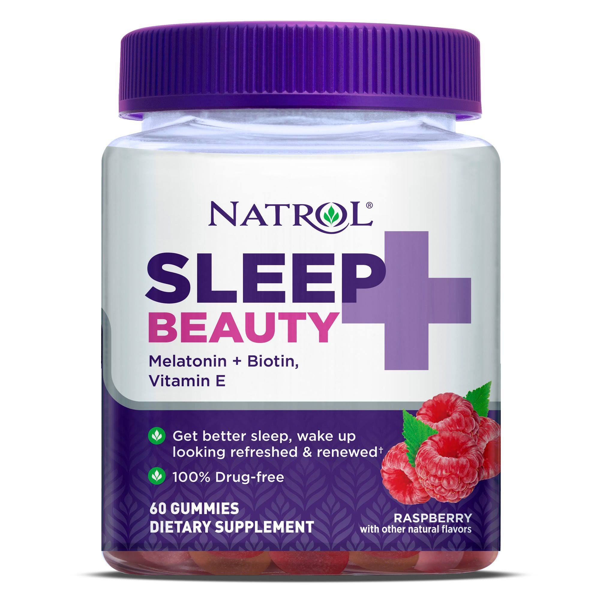 Natrol Sleep + Beauty Raspberry 60 Gummies