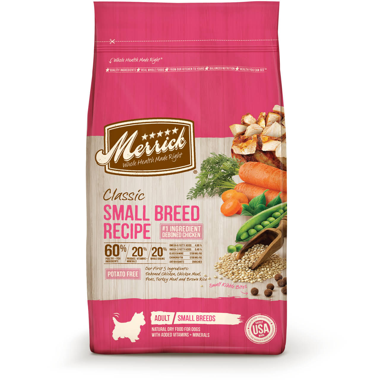 Merrick Classic Small Breed Recipe Adult Dry Food - 4 Lb