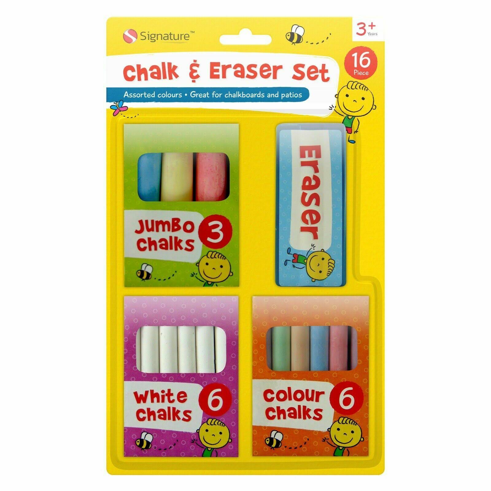 Signature Chalk & Eraser Set 16 Pack