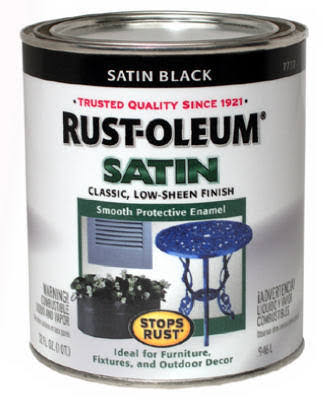 Rust-Oleum Satin Paint - Black, 1 Quart