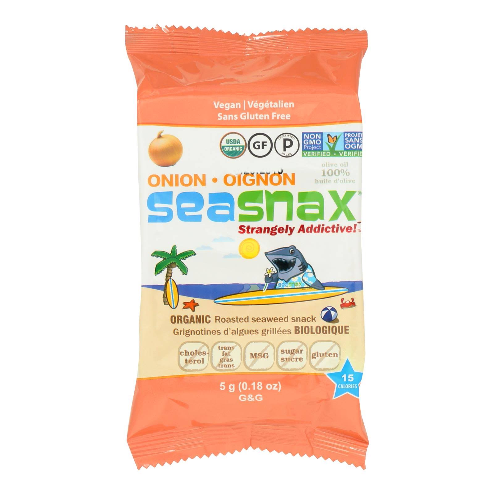 Seasnax Grab and Go Toasty Onion Seaweed Snack