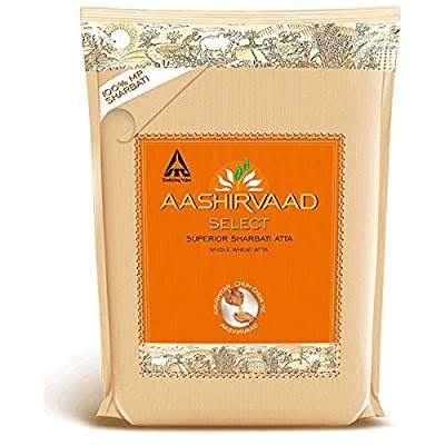 Aashirvaad Select Whole Wheat Sharbati Atta 10 Pounds 4.54 Kg