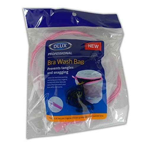 DLUX Professional Padded Bra Wash Bag - White/Pink