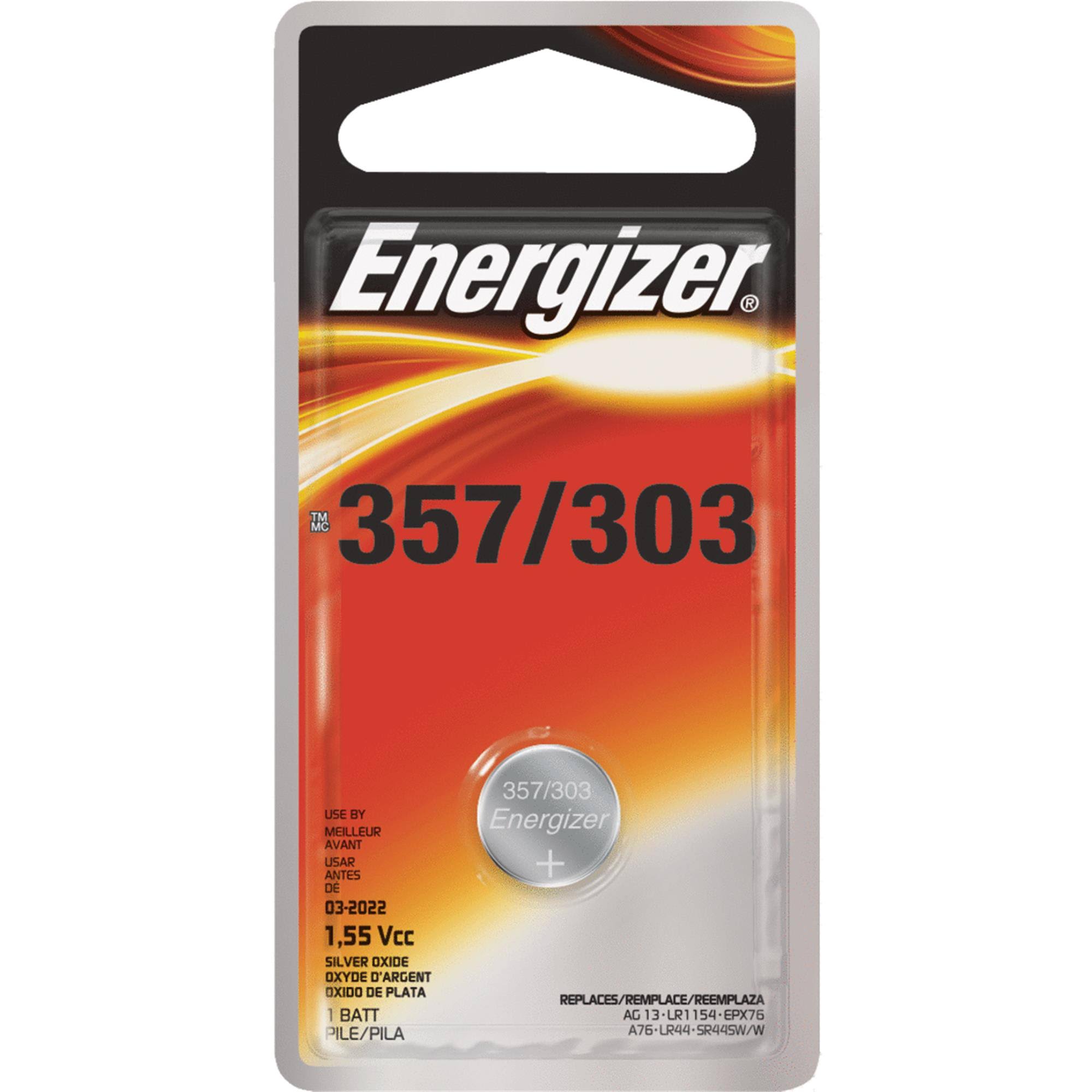 Energizer Silver Oxide 357 303 Battery - 1.5V