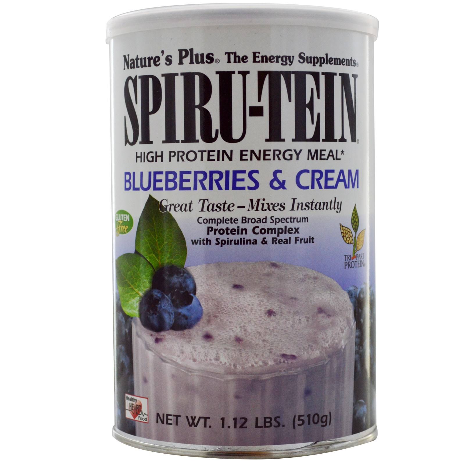 Nature's Plus Spiru-Tein - Blueberries and Cream - 1.12 lbs