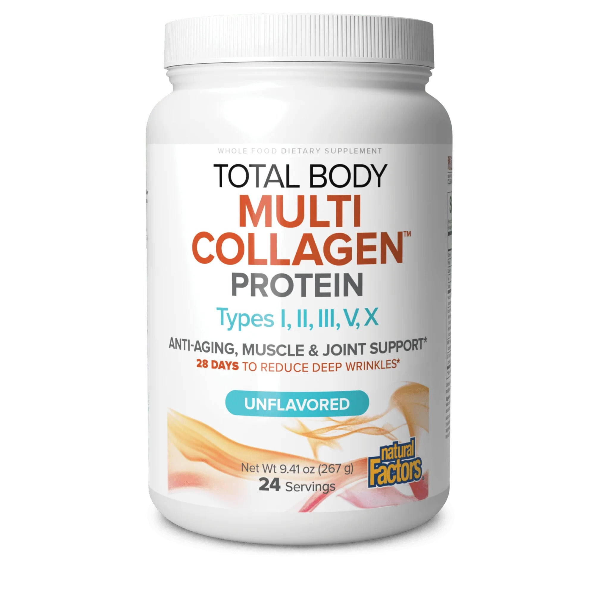 Natural Factors, Total Body, Multi Collagen Protein, Unflavored, 9.41 oz (267 g)