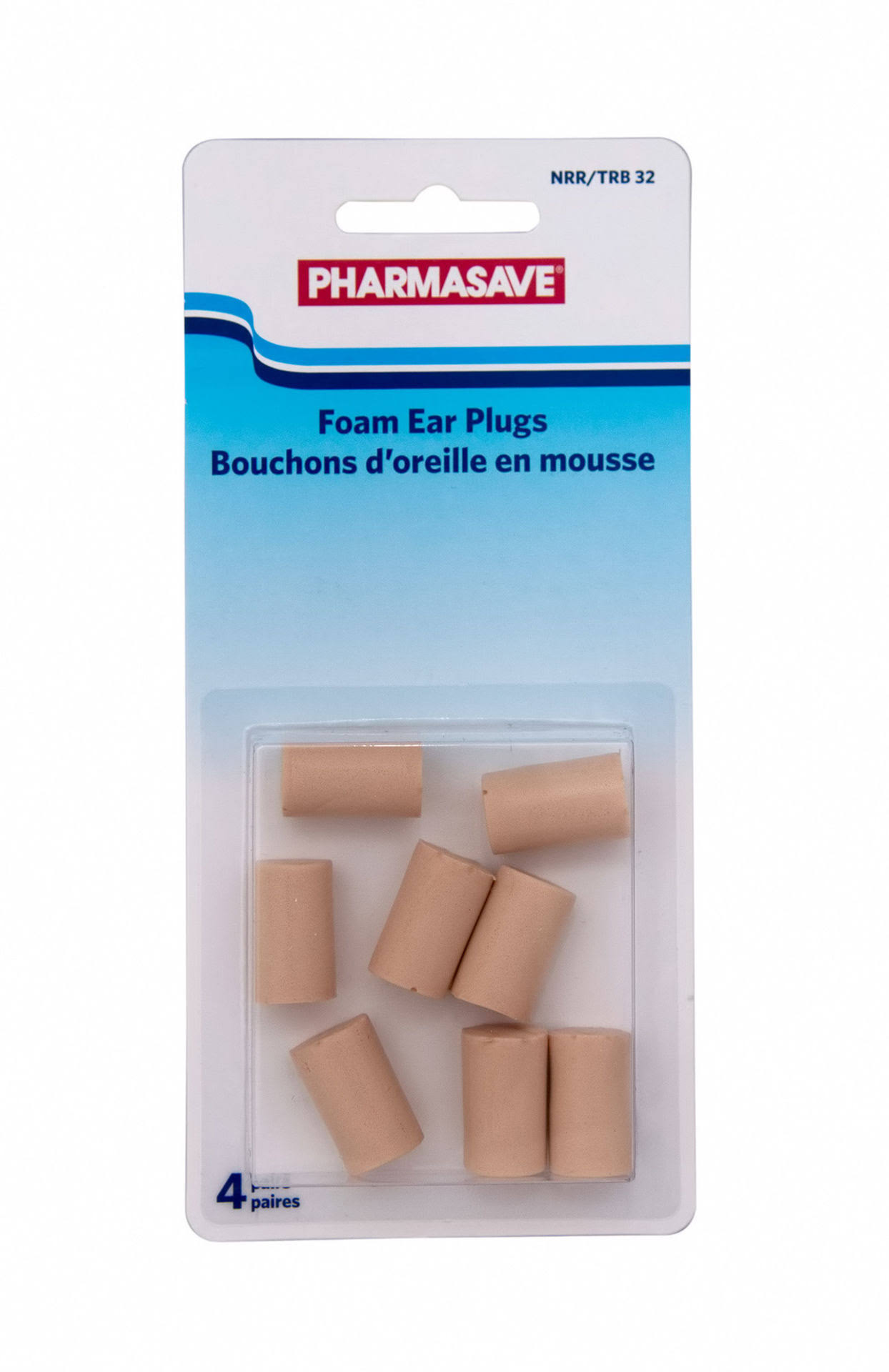 PHARMASAVE FOAM EAR PLUGS - TAN 4PR