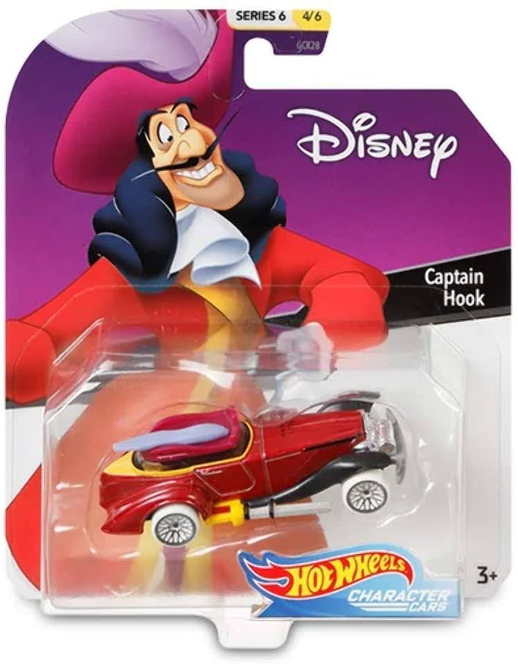 Hot Wheels Character Cars Captain Hook Disney 1:64 Scale GGX61