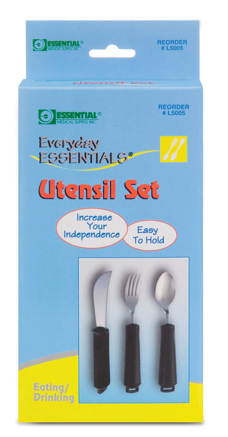 Essential Medical Supply Everyday Essentials Complete Bendable Utensil Set