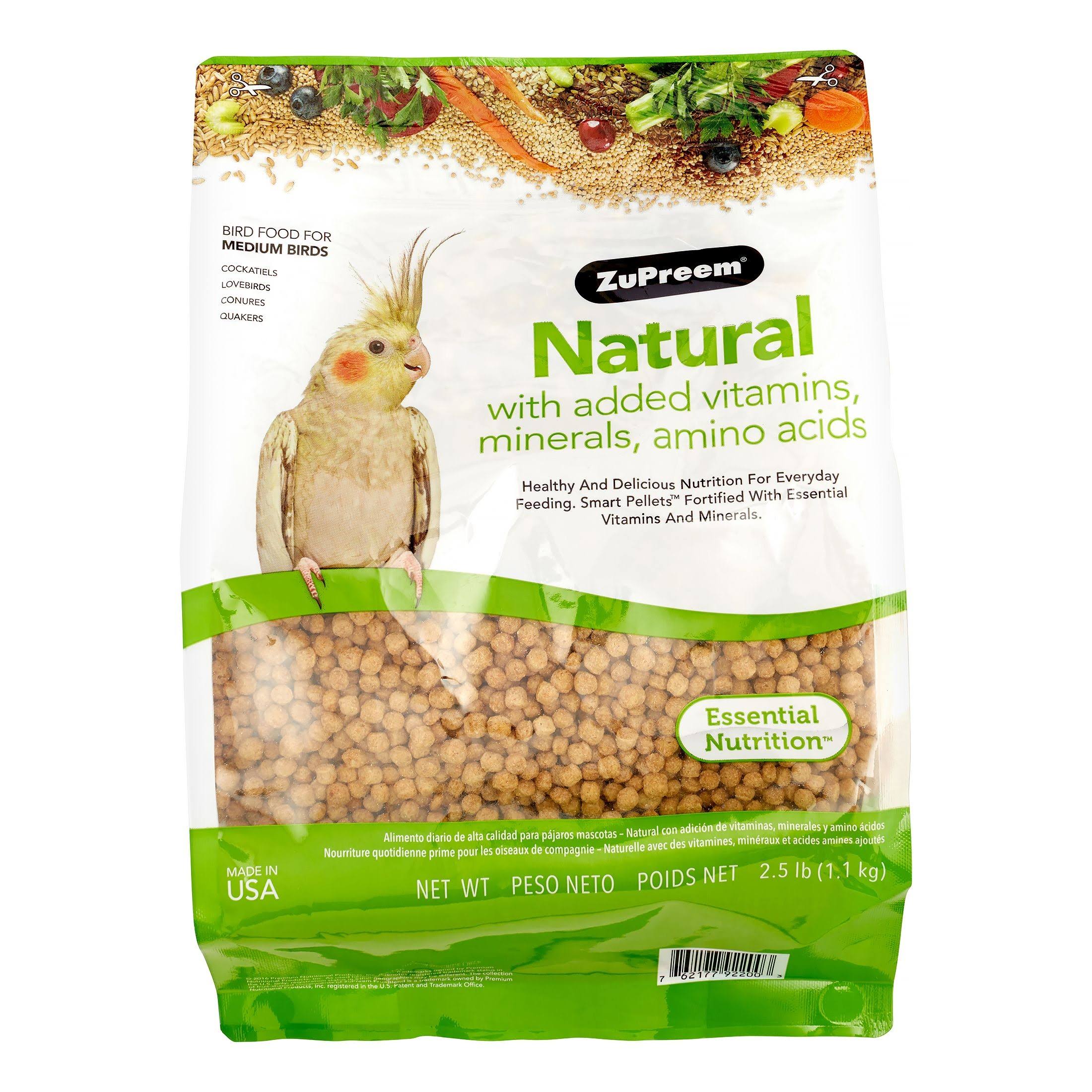 Zupreem Natural Medium Bird Food - 2.5lbs