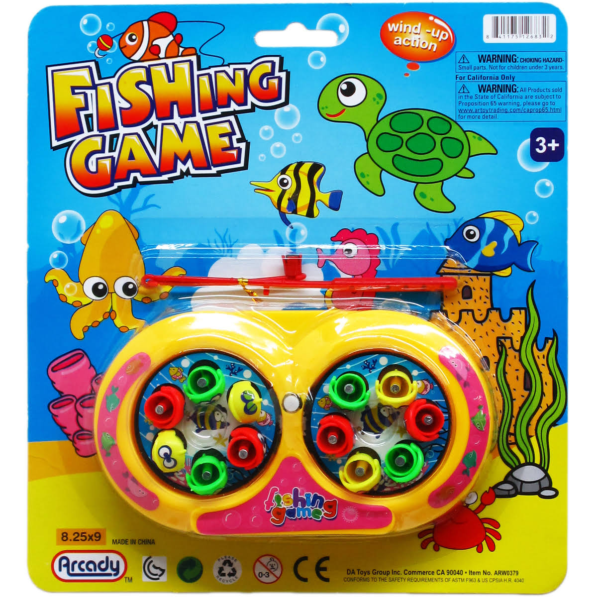 Ddi 2339734 Two Player Wind Up Action Fishing Game - Case Of 48 Ddi Multicolor