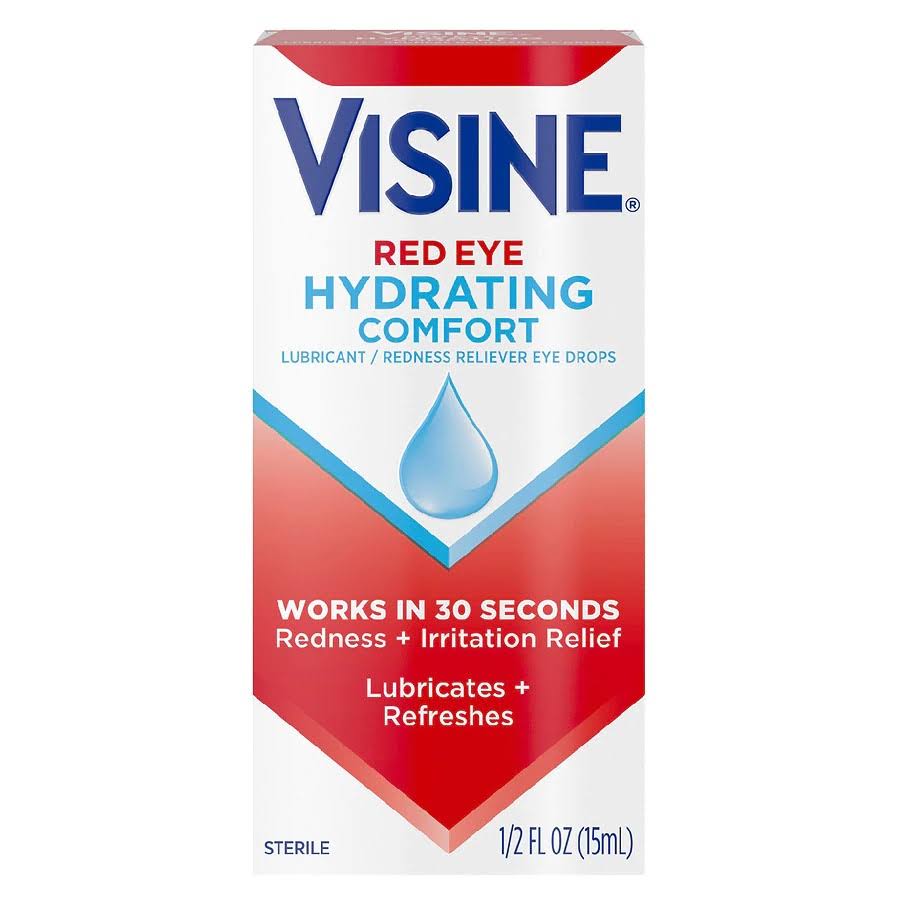 Visine red eye hydrating comfort eye drops, 0.5 fl oz