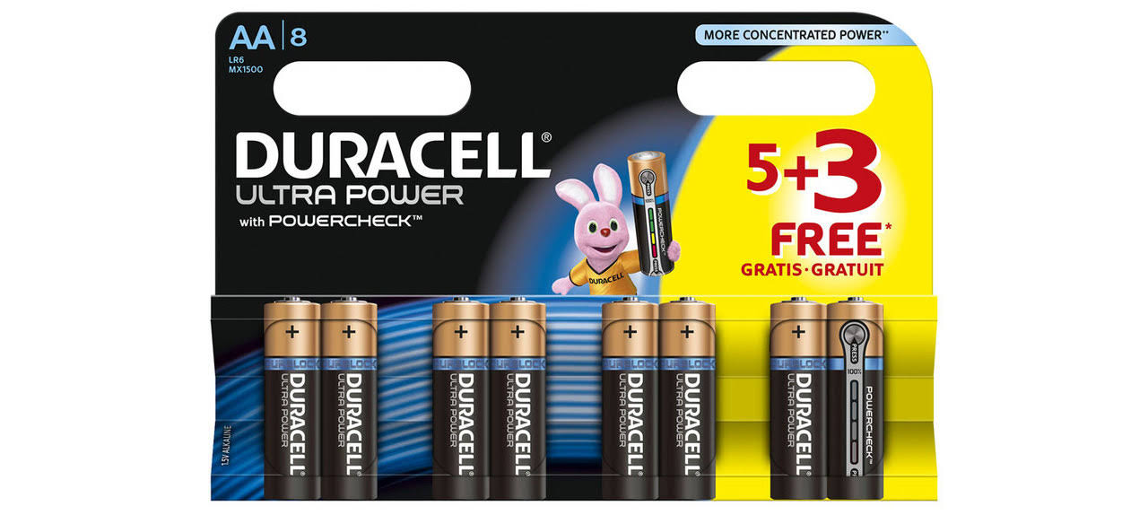 Duracell Plus AA Alkaline Batteries - 5pk, Plus 3