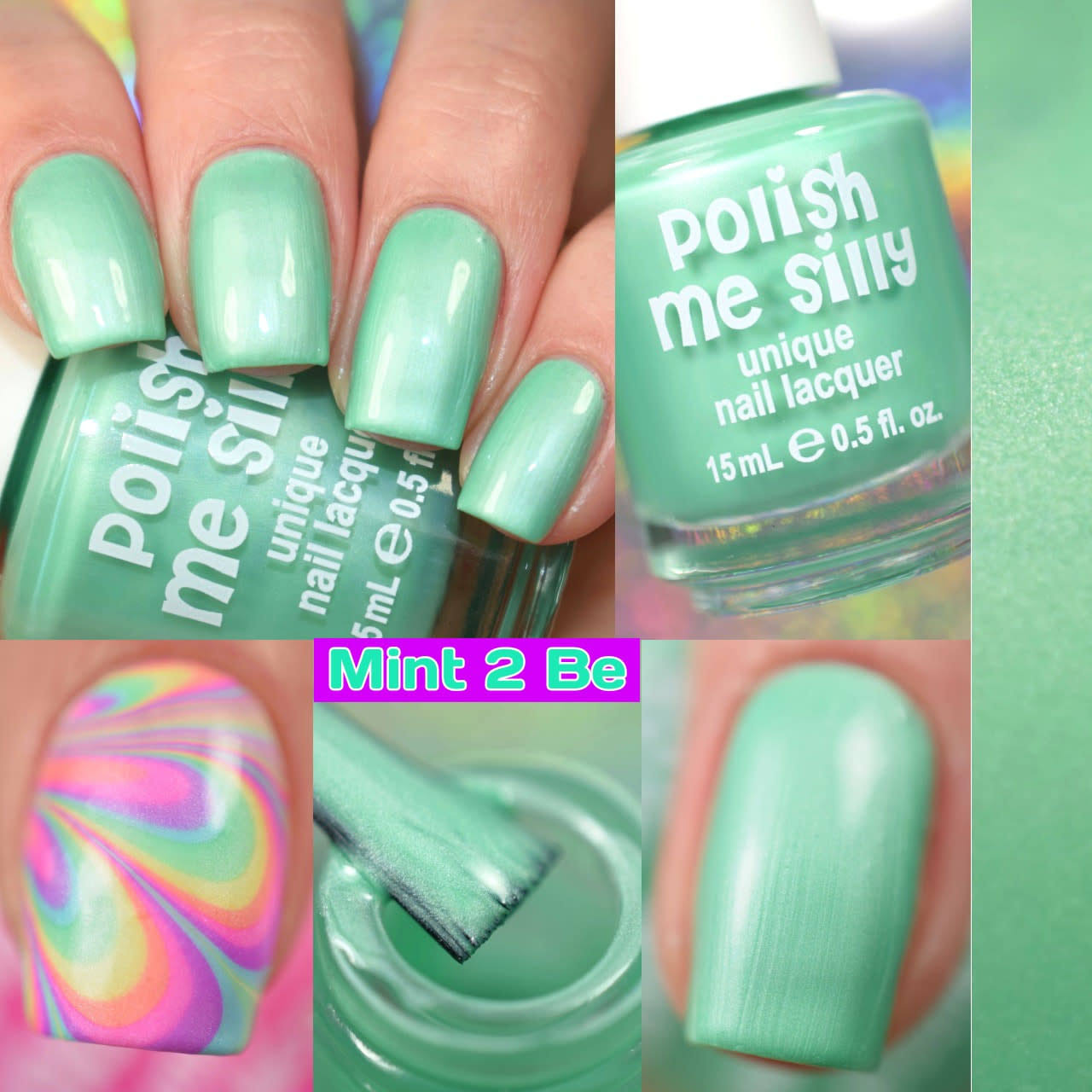 Polish Me Silly Pearl Neon -Mint 2 Be