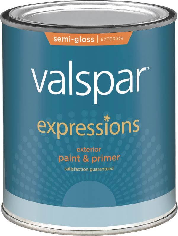 Valspar 17161 Expressions Exterior Paint - Semi Gloss, White, 1qt