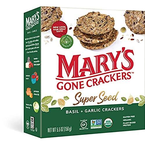 Mary's Gone Crackers Super Seed Crackers - Basil and Garlic, 5.5oz
