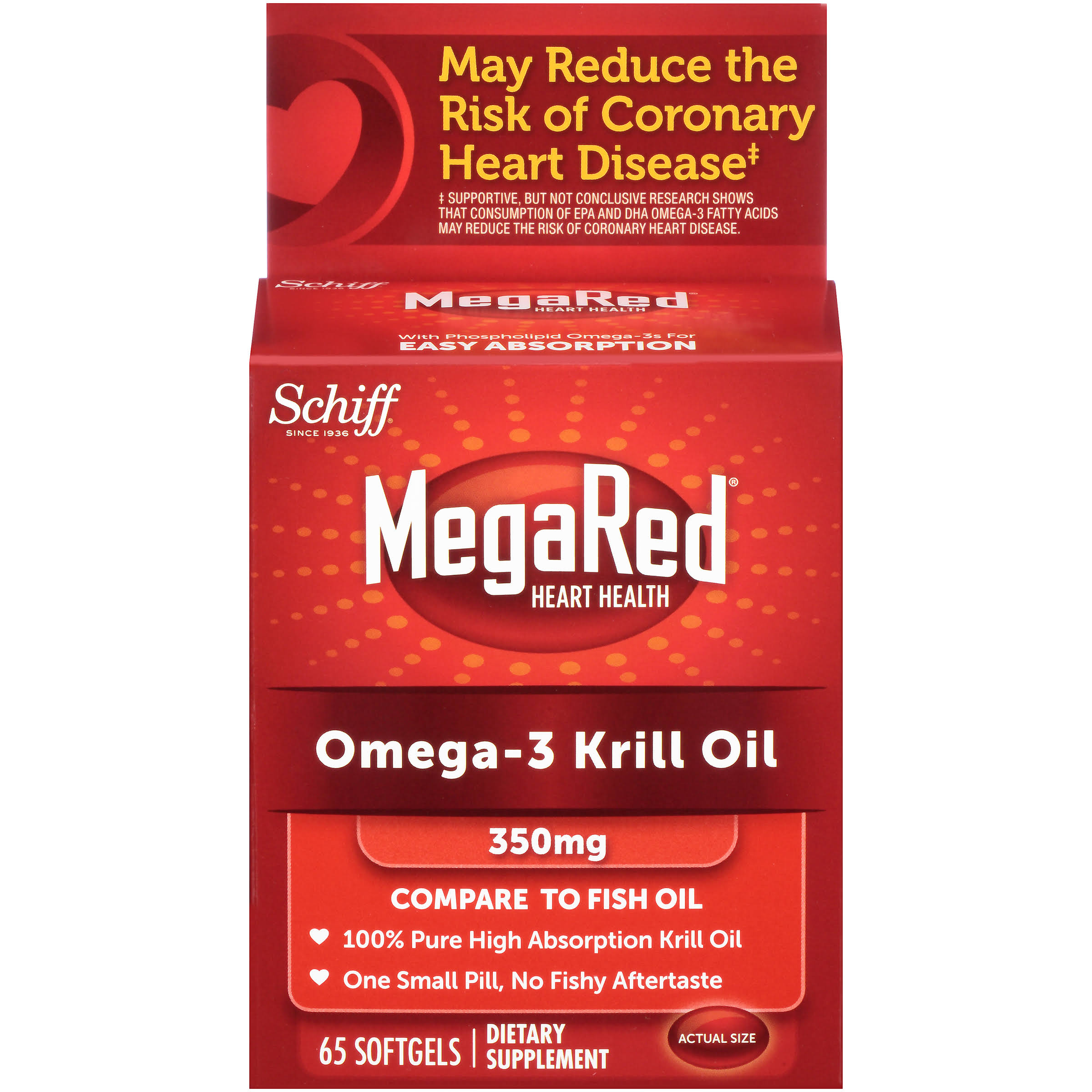 Schiff Megared Omega-3 Krill Oil - 65 softgels
