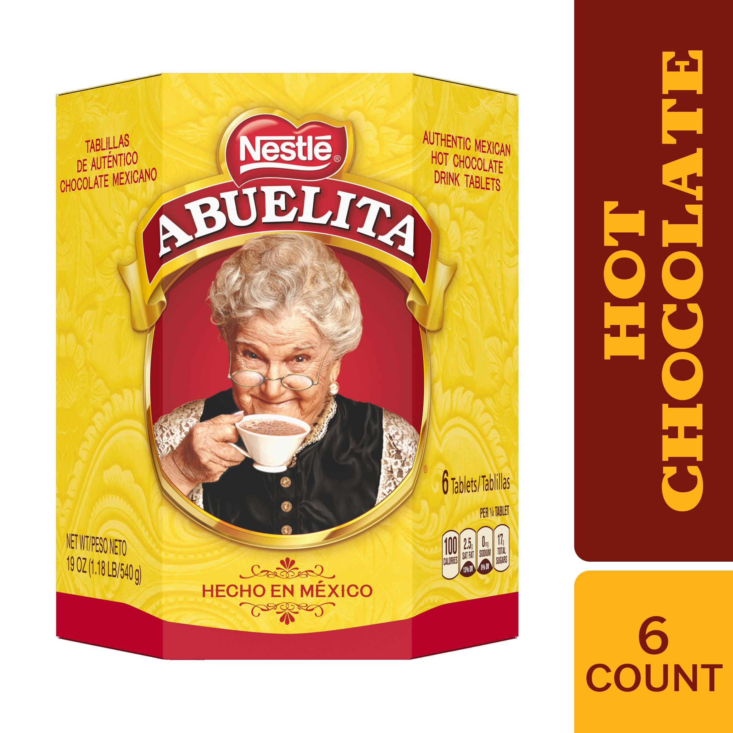 Nestlé Abuelita Authentic Mexican Hot Chocolate Drink Tablets - 6 x 19 oz Pack