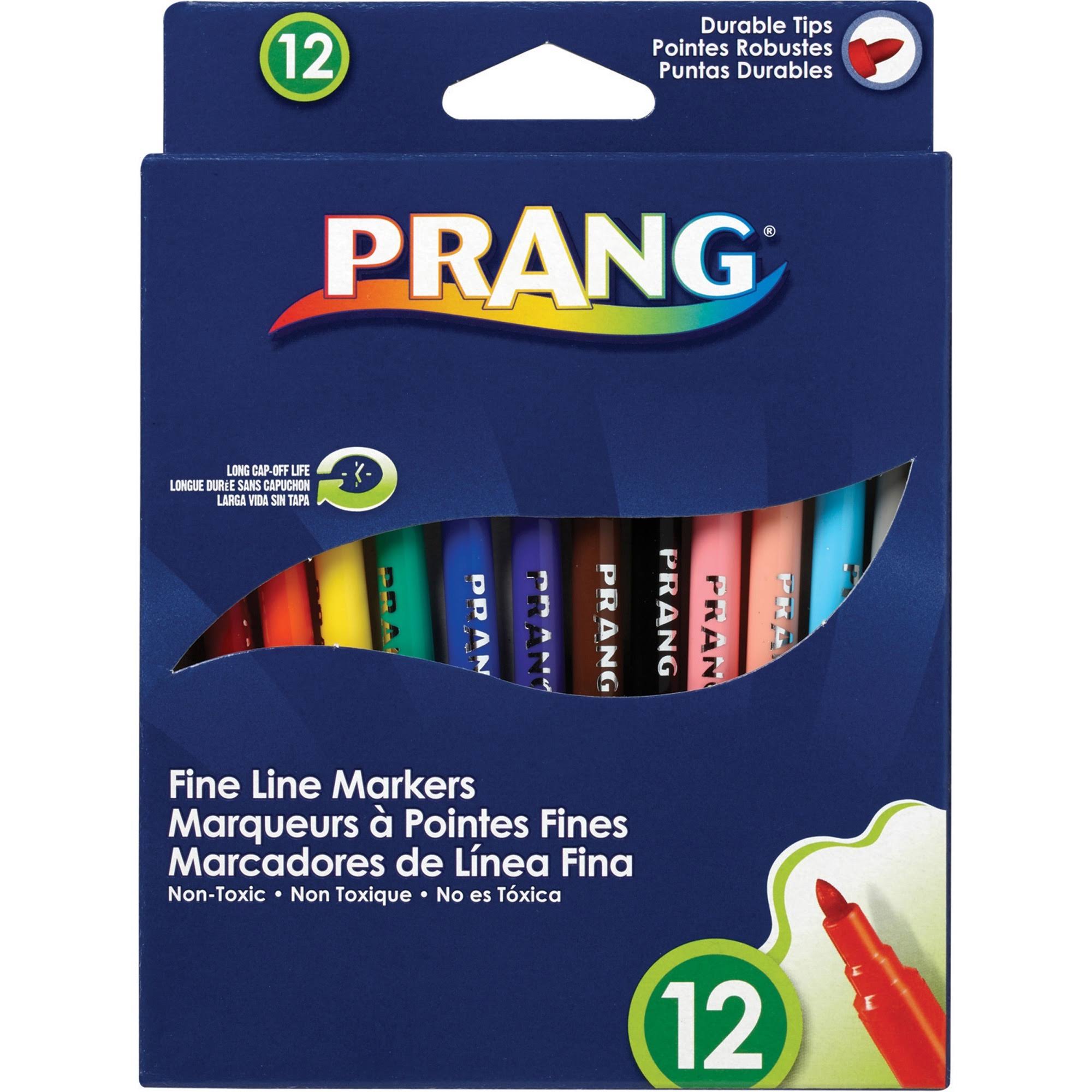 Prang 80714 Colors Fine Point Washable Markers - 12pcs