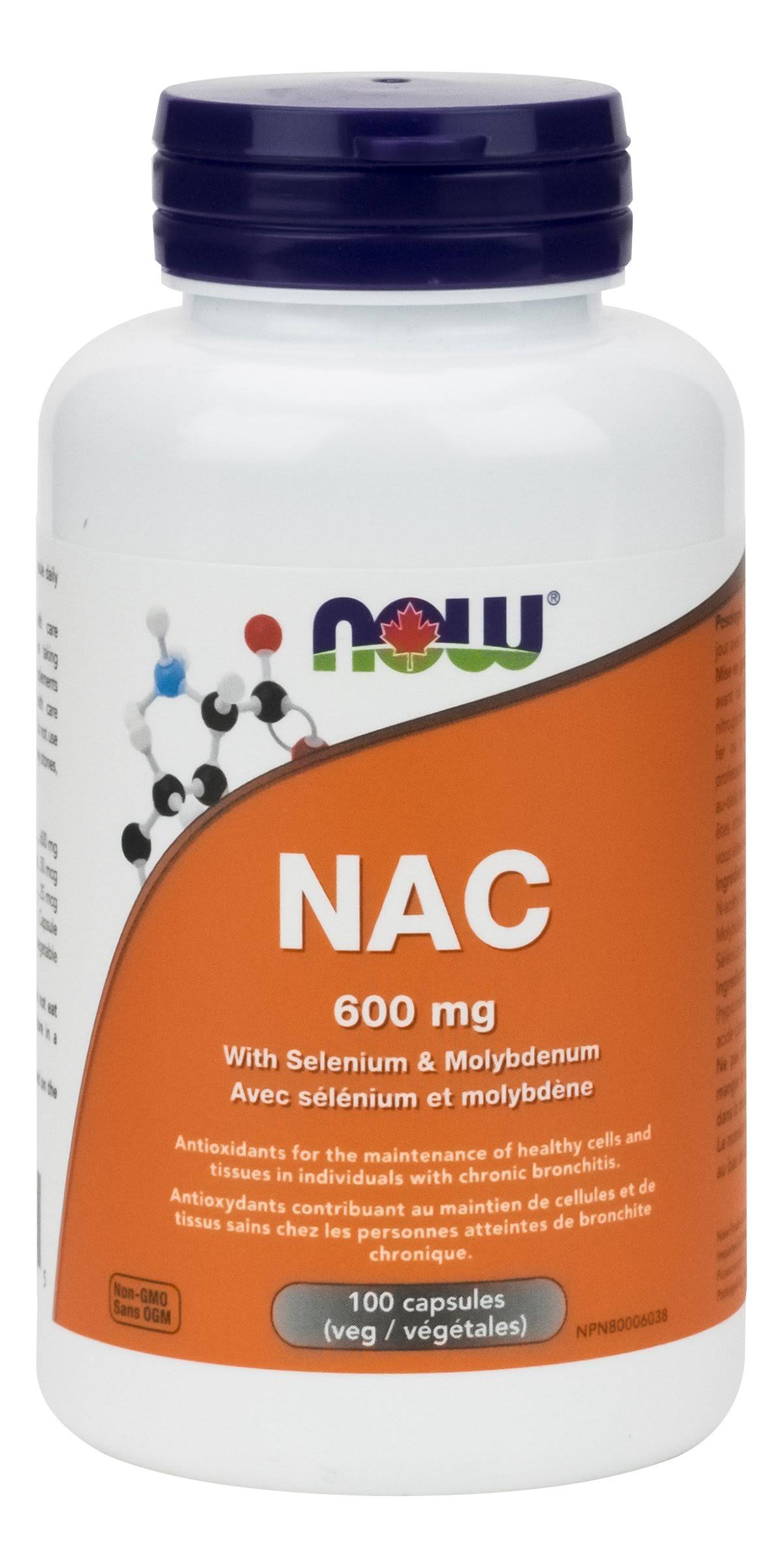 Now NAC 600 mg 100 v-caps