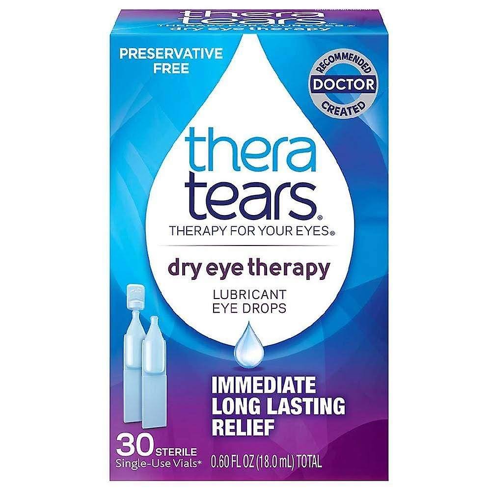 TheraTears Dry Eye Therapy Lubricant Eye Drops 30 Sterile Single-use Vials