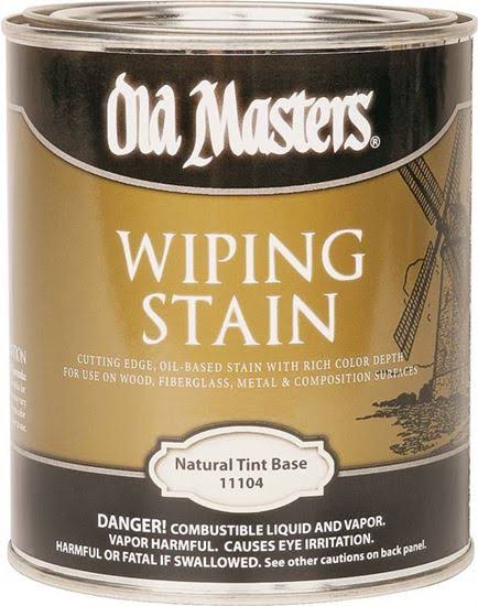 Old Masters 11104 Wiping Stain, Natural Tint Base, 1 Qt Can