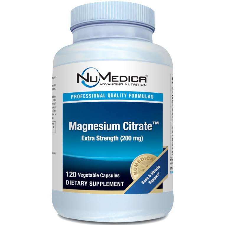 NuMedica Magnesium Citrate Extra Strength - 200mg, 120 Tablets