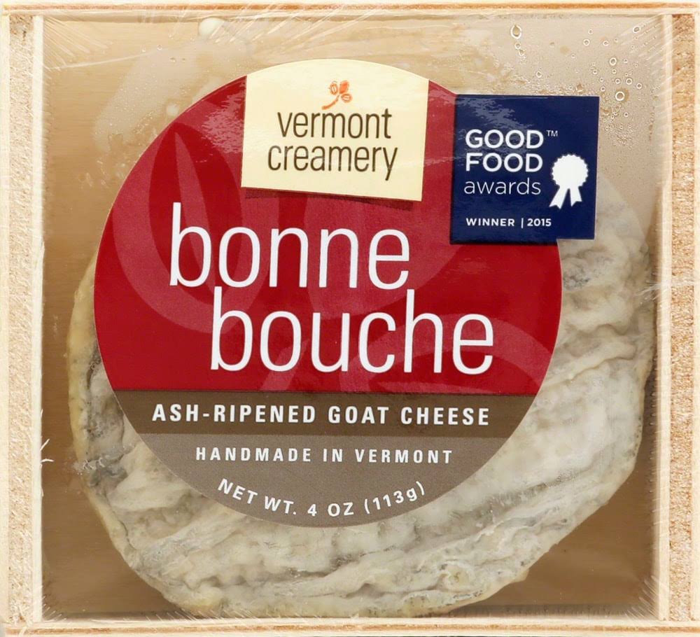 Vermont Creamery Bonne Bouche Ash-Ripened Goat Cheese - 4oz