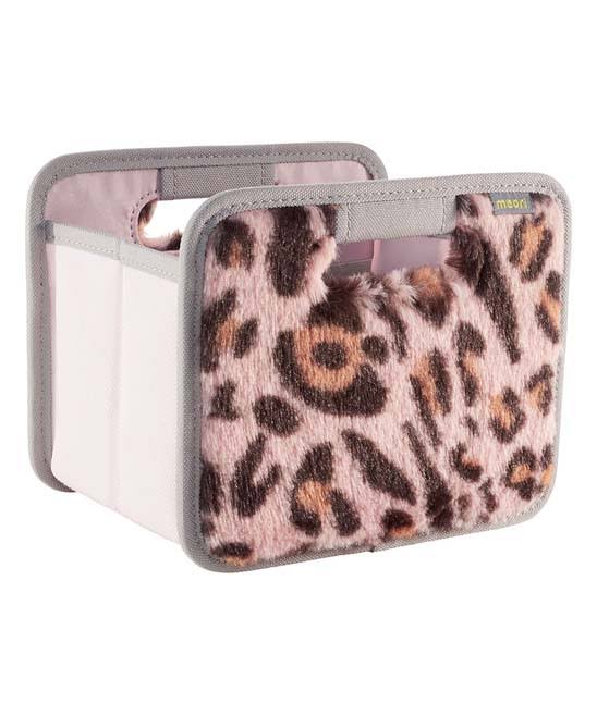meori Rose Leopard Plush Folding Mini Storage Box One-Size