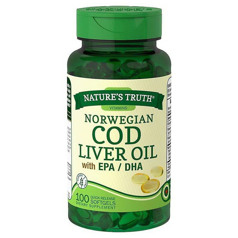 Nature's Truth Norwegian COD Liver Oil Supplement - 100 Softgels