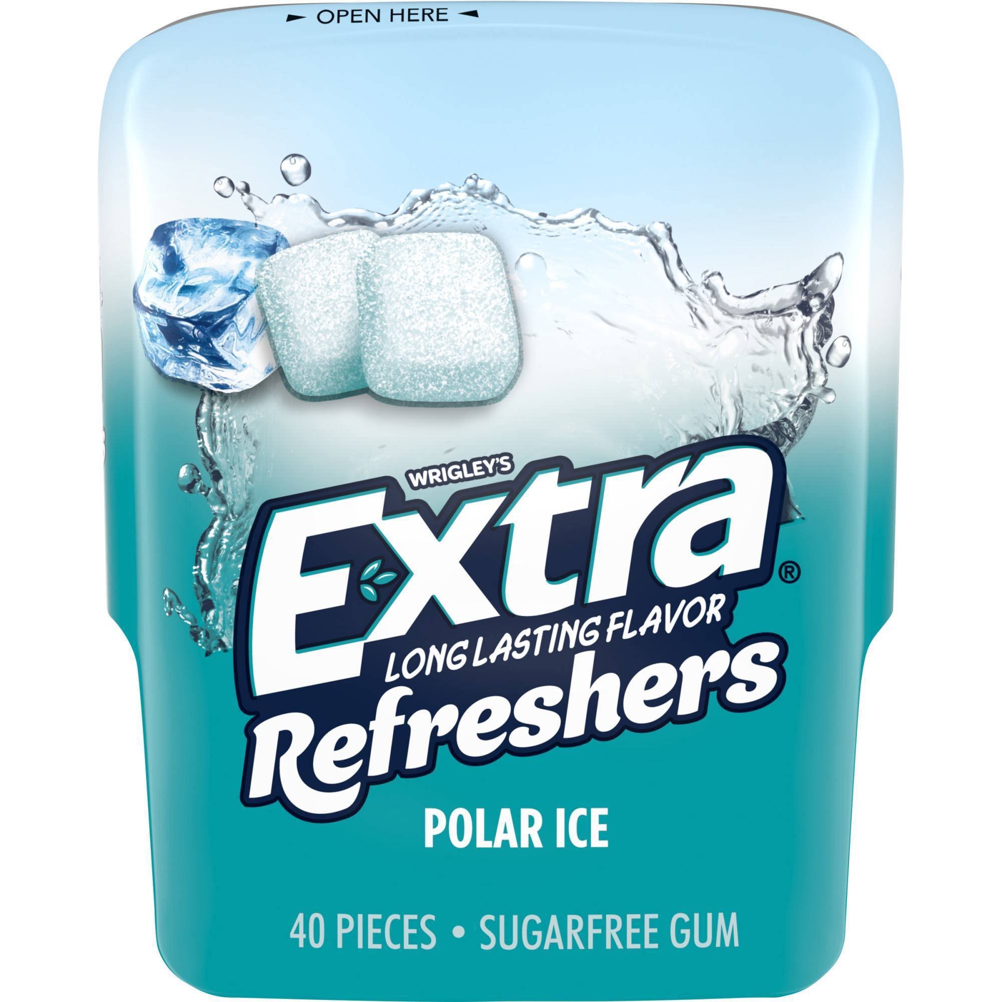Extra Gum, Sugarfree, Refreshers, Polar Ice - 40 pieces